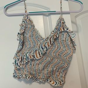 Retro ruched cropped tank